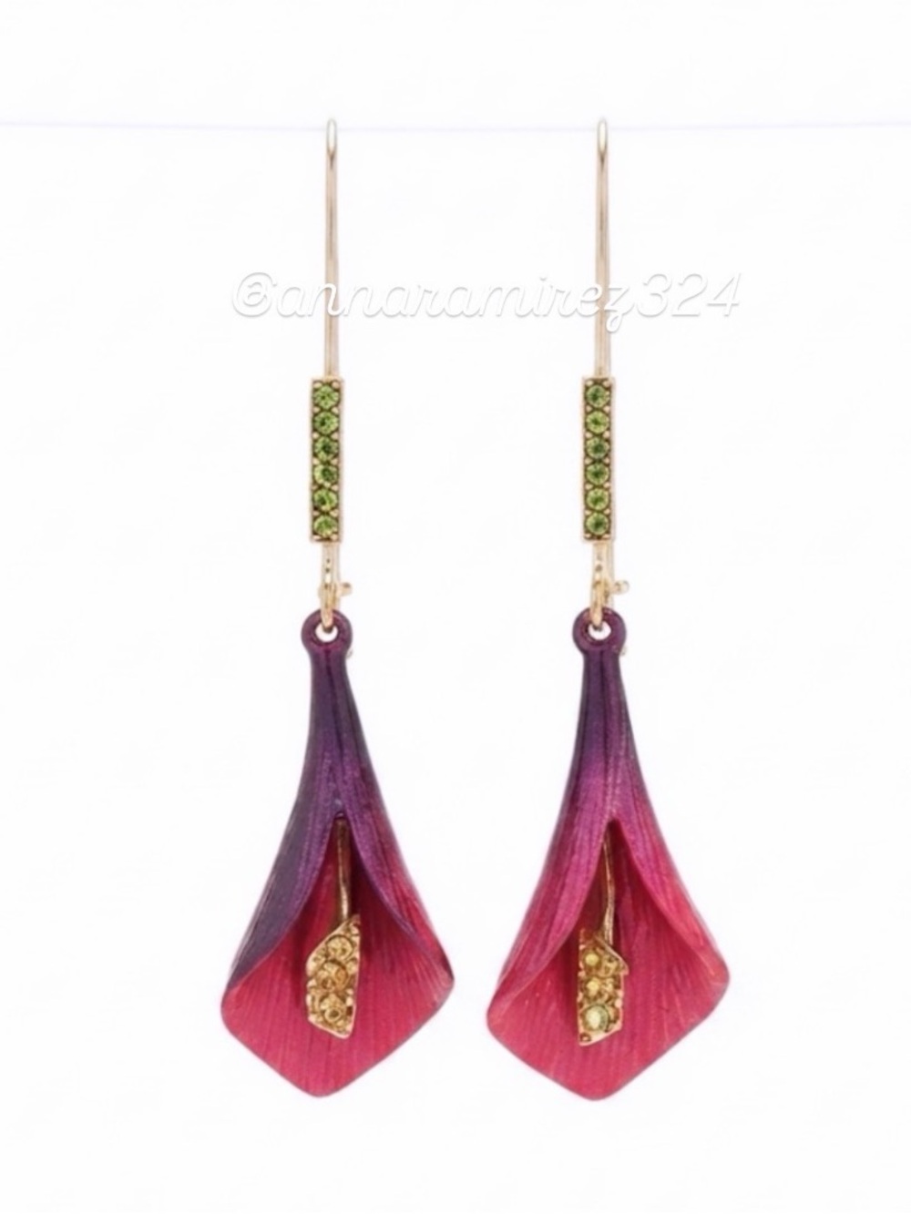 NWT ⚜️💖⚜️ BETSEY JOHNSON CALLA LILY DROP EARRINGS IN PINK